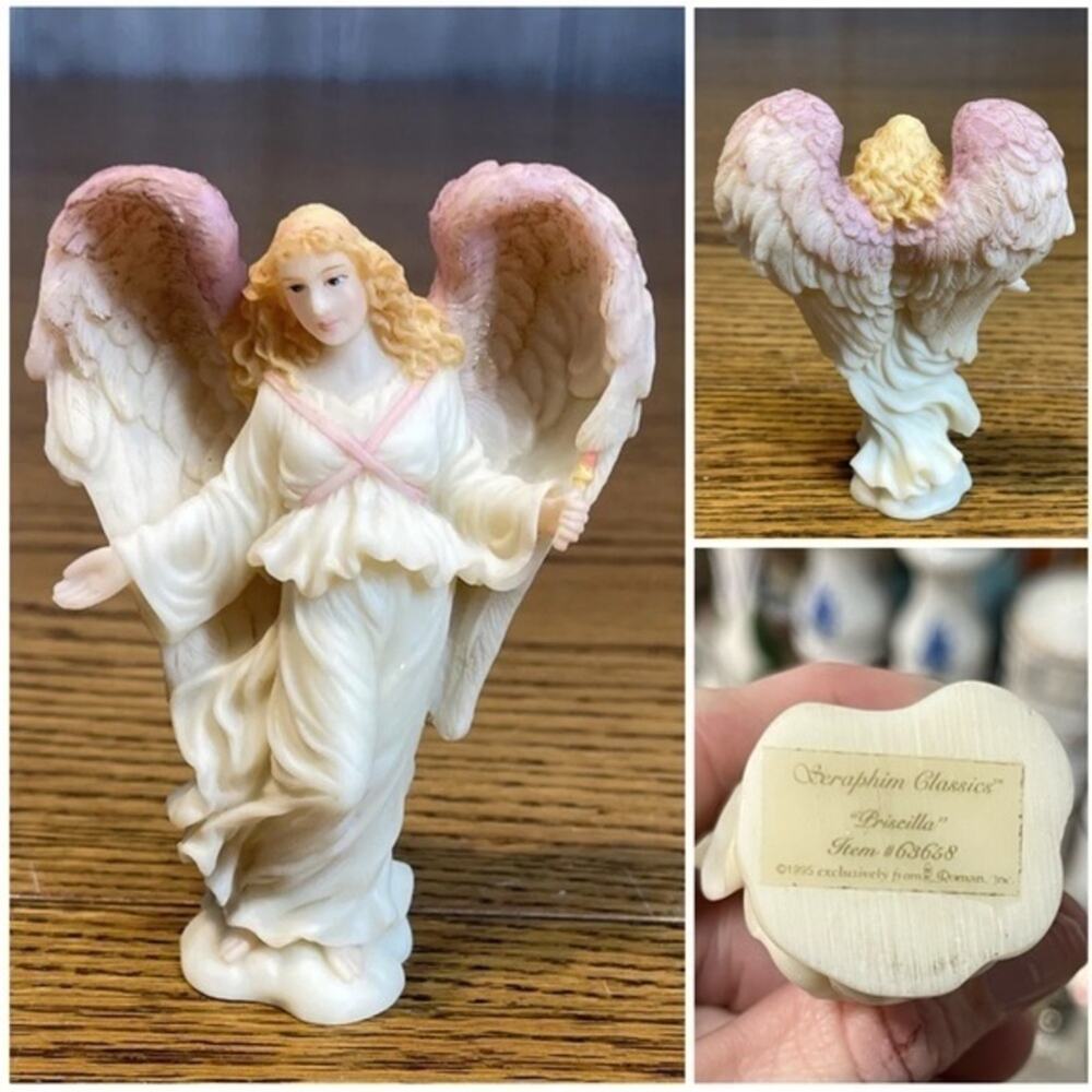 1995 Vintage Roman Seraphim Classics Angel "Priscilla" 4" Tall #63658